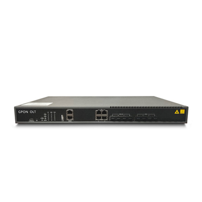 OS-GP04W GPON OLT 8PON NMS/CLI/Gestión web con puerto de enlace ascendente 4*10GE,alimentación AC/DC,chip Broadcom ZTE,Fiberhome,Huawei proveedor