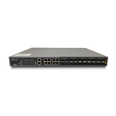 OS-GP16W GPON OLT 8PON NMS/CLI/Gestión web con puerto de enlace ascendente 4*10GE,alimentación AC/DC,chip Broadcom ZTE,Fiberhome,Huawei proveedor