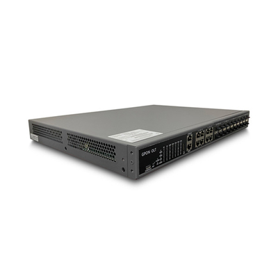 OS-GP16W GPON OLT 8PON NMS/CLI/Gestión web con puerto de enlace ascendente 4*10GE,alimentación AC/DC,chip Broadcom ZTE,Fiberhome,Huawei proveedor