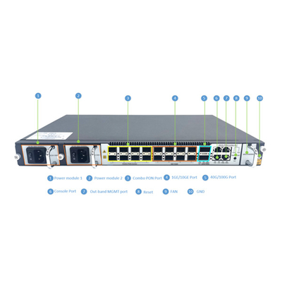 OS-XGS08P XGSPON OLT 8PON 8*10GE SFP+puerto de enlace ascendente 2*100G puerto SFP, soporte para XGSPON/XGPON/XPON ONU, Flash 7168M RAM 2048M proveedor