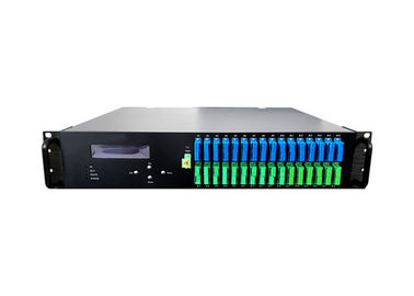 Amplificador óptico EDFA de 32 puertos, 19 dBm, 1550 nm con WDM conectado a la OLT y fácil de gestionar, rentable proveedor