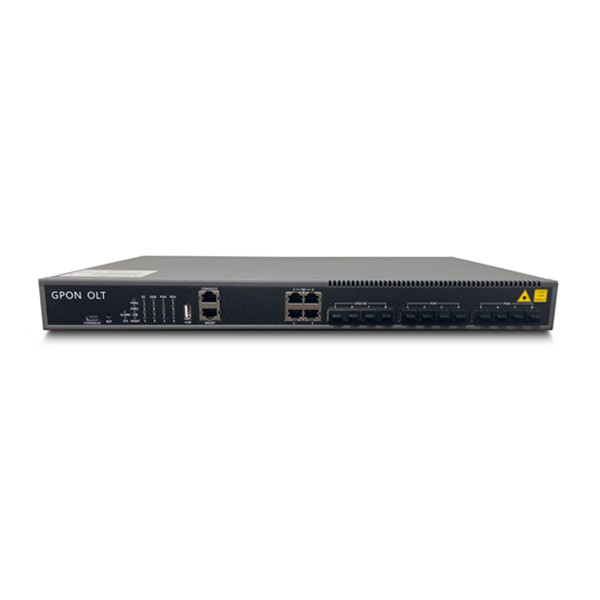 OS-GP08W GPON OLT 8PON Gestión NMS/CLI/Web con 4 puertos de enlace ascendente de 10GE, alimentación AC/DC, chip Broadcom ZTE, Fiberhome, Huawei proveedor