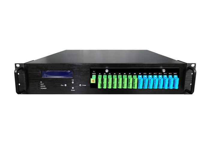 16 puertos 19 dBm 1550nm Amplificador óptico EDFA con conexión WDM a OLT y fácil de administrar rentable proveedor